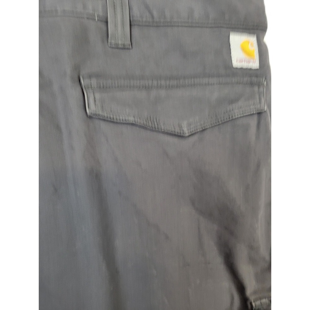 Size 50 Carhartt BS3542 Rugged Flex Relaxed Fit Canvas Cargo Work Short Gray Men - Picture 5 of 8
